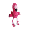 핑크 애완 동물 물린 장난감 삐걱 거리는 봉제 씹는 플라밍고 개 밧줄 장난감 씹기