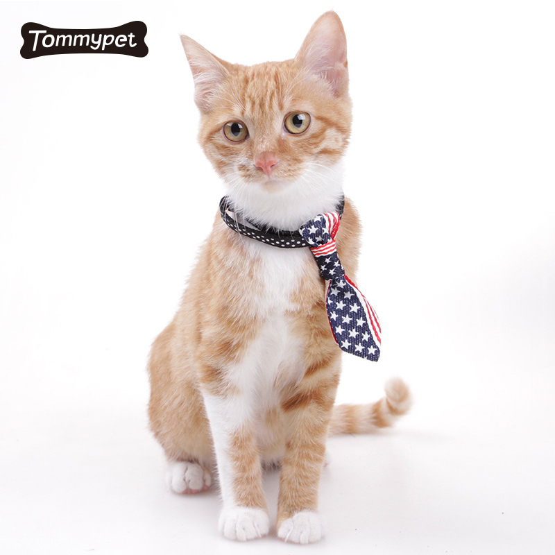 고양이를위한 저렴한 가격 나일론 조정 가능한 리본 개 넥타이 목걸이 애완 동물