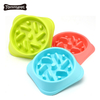 Pet Bowl Candy Color Anti-Gulping Dog Bowl 슬로우 피더 Interactive Bloat Stop Dog Bowl for Fast Eaters