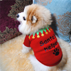 빨간 뼈 고양이 강아지 애완 동물 의류 크리스마스 개 디자이너에서 영감을 얻은 개 옷