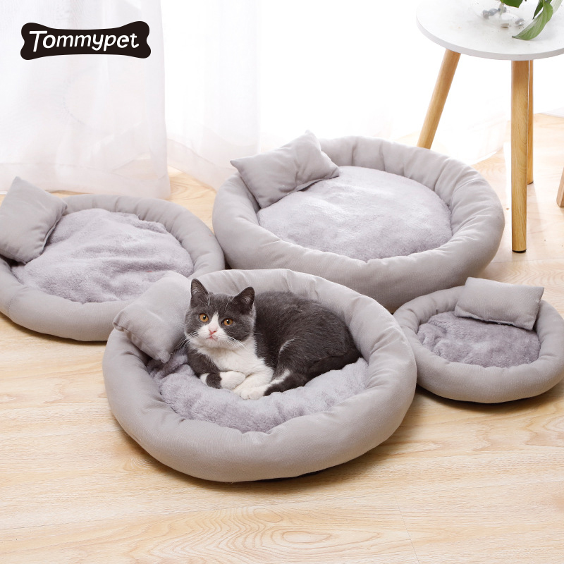 dropshipping 아마존 베스트 셀러 편안한 부드러운 따뜻한 애완 동물 강아지 고양이 침대 베개