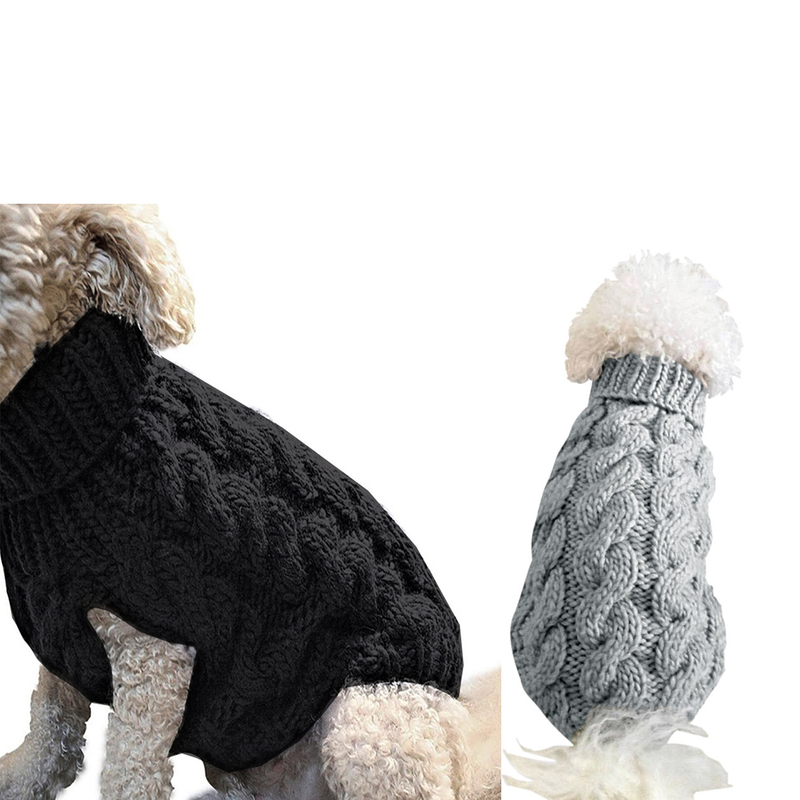 제조 업체 도매 멀티 색상 따뜻한 부드러운 겨울 럭셔리 니트 캐시미어 애완 동물 니트 강아지 스웨터 옷 강아지