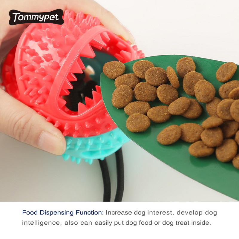 Amazon 뜨거운 판매 대화 형 개 물린 씹는 공 흡입 컵이있는 밧줄 개 장난감에 개 밧줄 장난감 애완 동물
