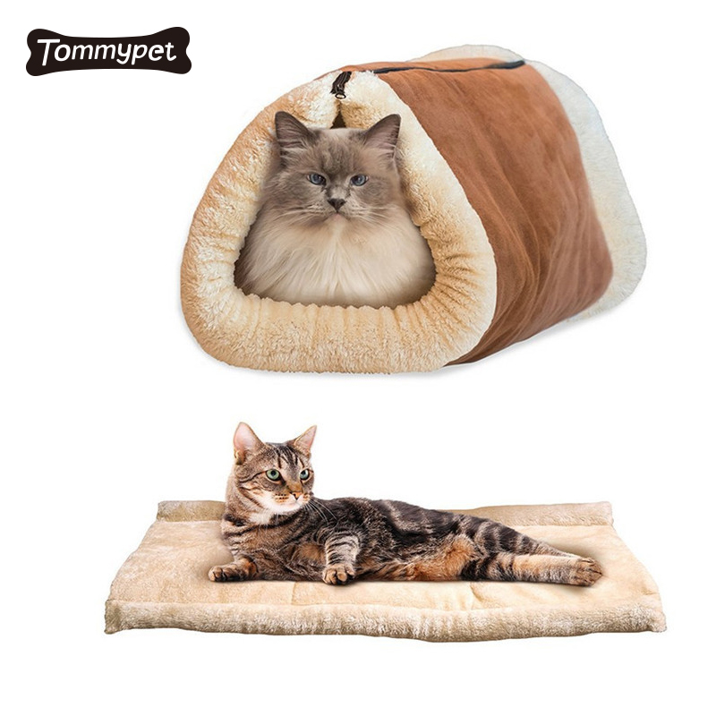 아마존 저렴한 가격 도매 고양이 침낭 고양이 매트 애완 동물 고양이 터널 침대