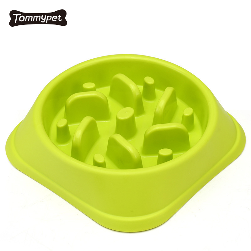 Pet Bowl Candy Color Anti-Gulping Dog Bowl 슬로우 피더 Interactive Bloat Stop Dog Bowl for Fast Eaters